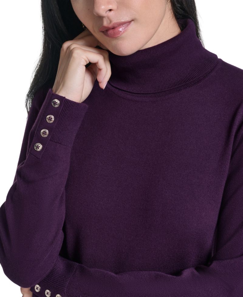 Women's Solid Long-Sleeve Turtleneck Sweater