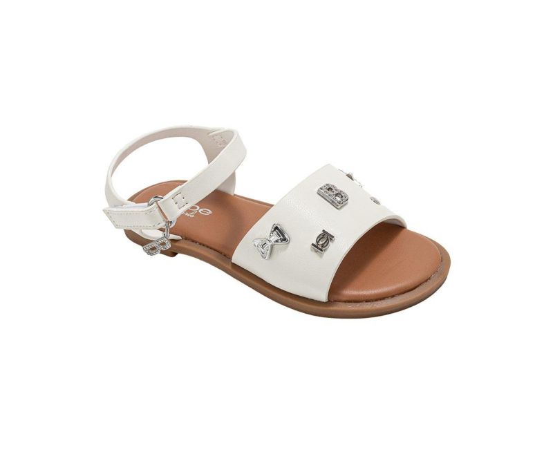 Little Girls Girl's Fashion Sandals - Dressy Shoes with Decorative Metal Charms