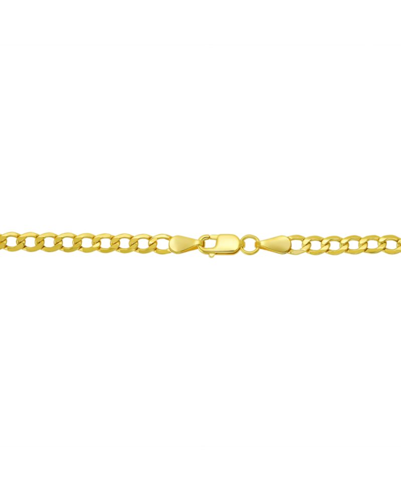 Beveled Curb Link Necklace in 18k Yellow Gold
