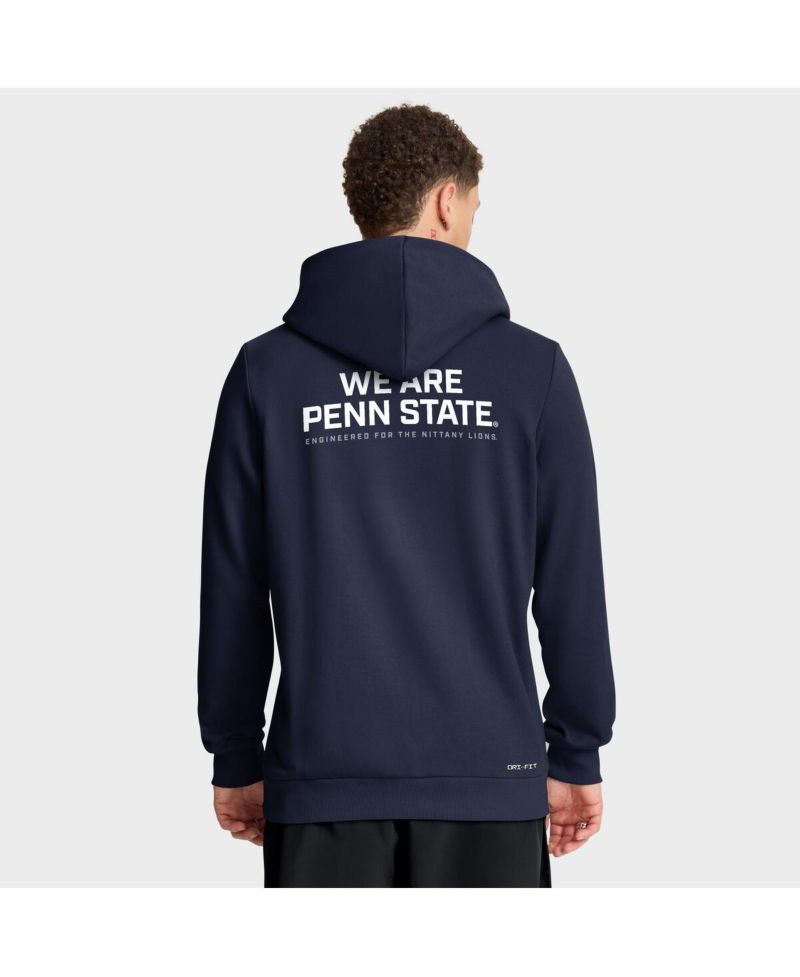 Men's Navy Penn State Nittany Lions 2025 Sideline Performance Full-Zip Hoodie