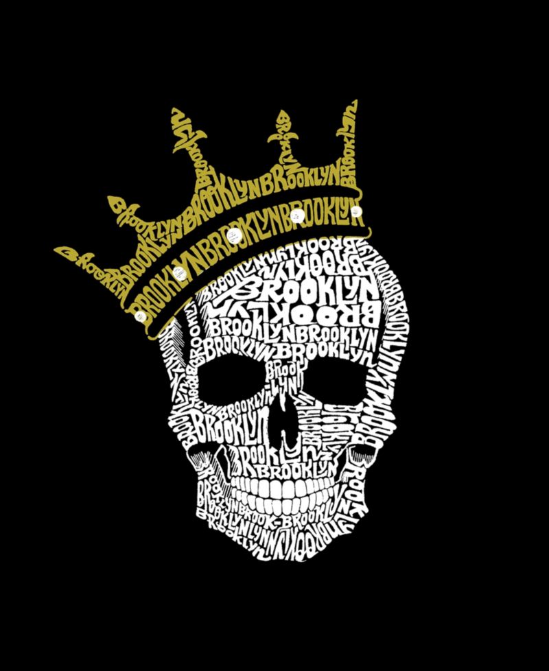 Men's Cotton/Poly Blend Word Art T-shirt - Brooklyn Crown