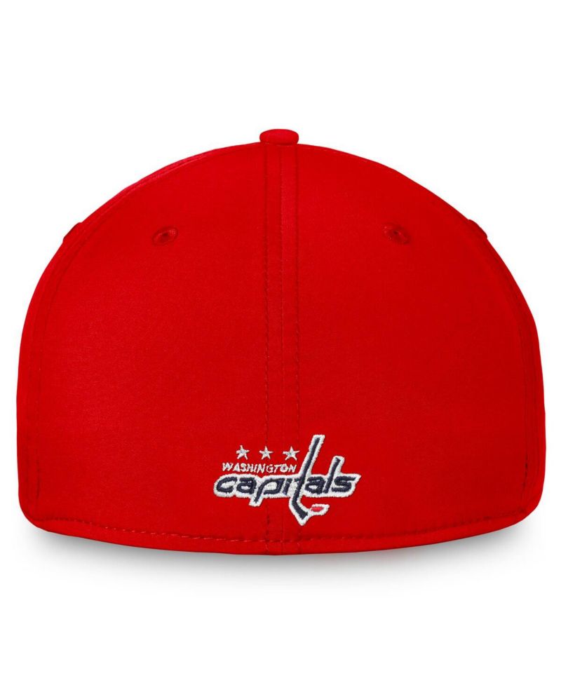 Men's Red Washington Capitals Core Primary Logo Flex Hat