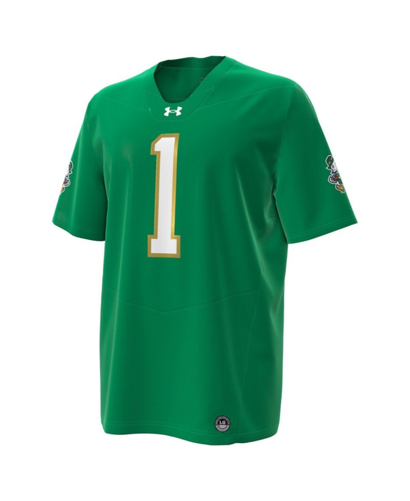 Men's Notre Dame Fighting Irish Wear Green Replica Relaxed-Fit Football Jersey