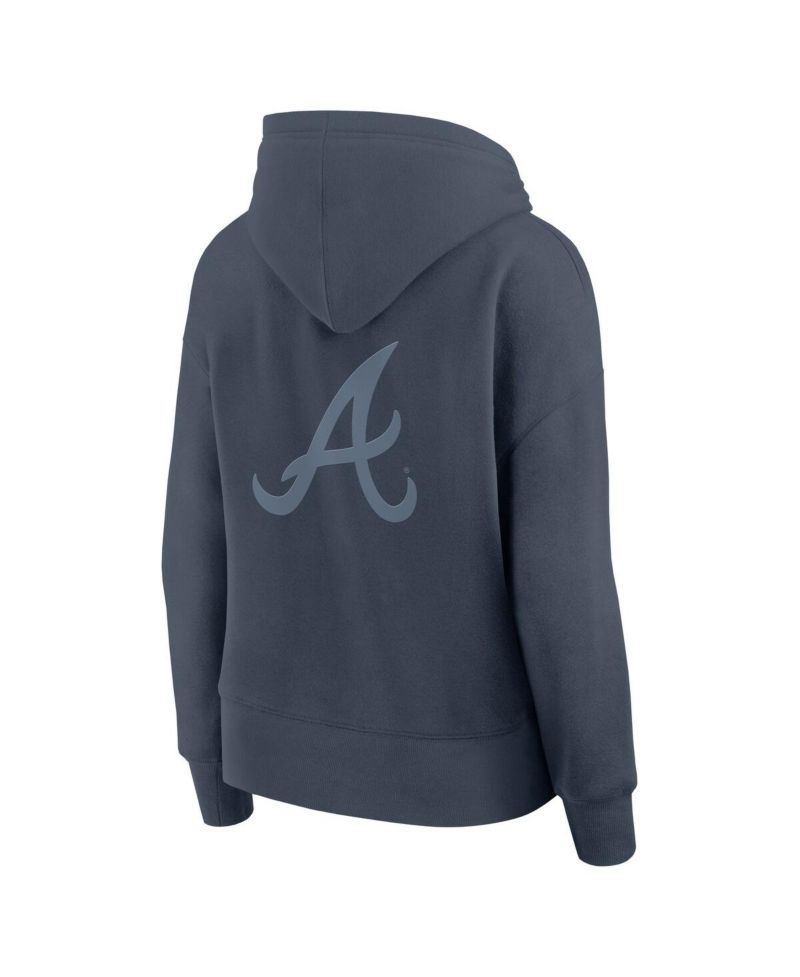 Women's Blue Atlanta Braves Elements Future Ground Subtle Tonal Pullover Hoodie