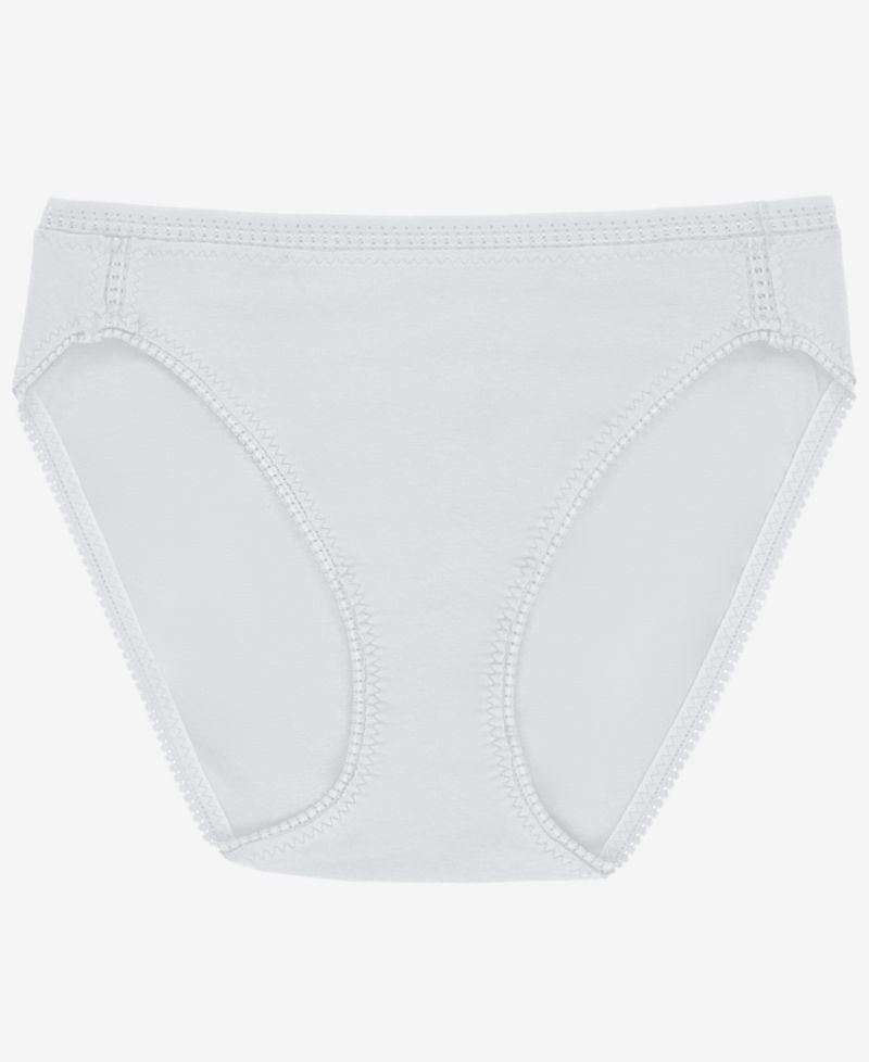 Women's Cabana Cotton-Blend Hi-Cut Brief Crochet Trim Panty, 3-Pack