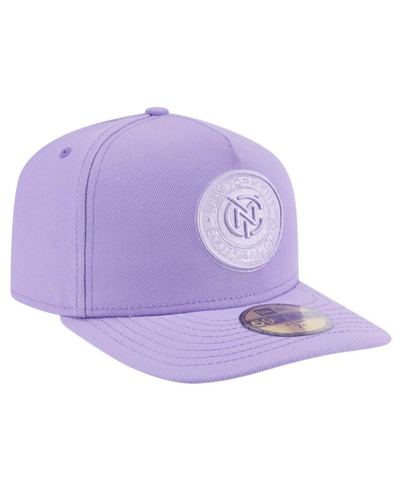 Men's Purple New York City FC Color Pack A-Frame 59FIFTY Fitted Hat