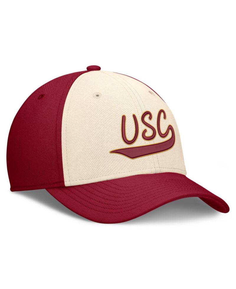 Men's Natural/Crimson USC Trojans Legacy Swooshflex Dri-FIT Hat
