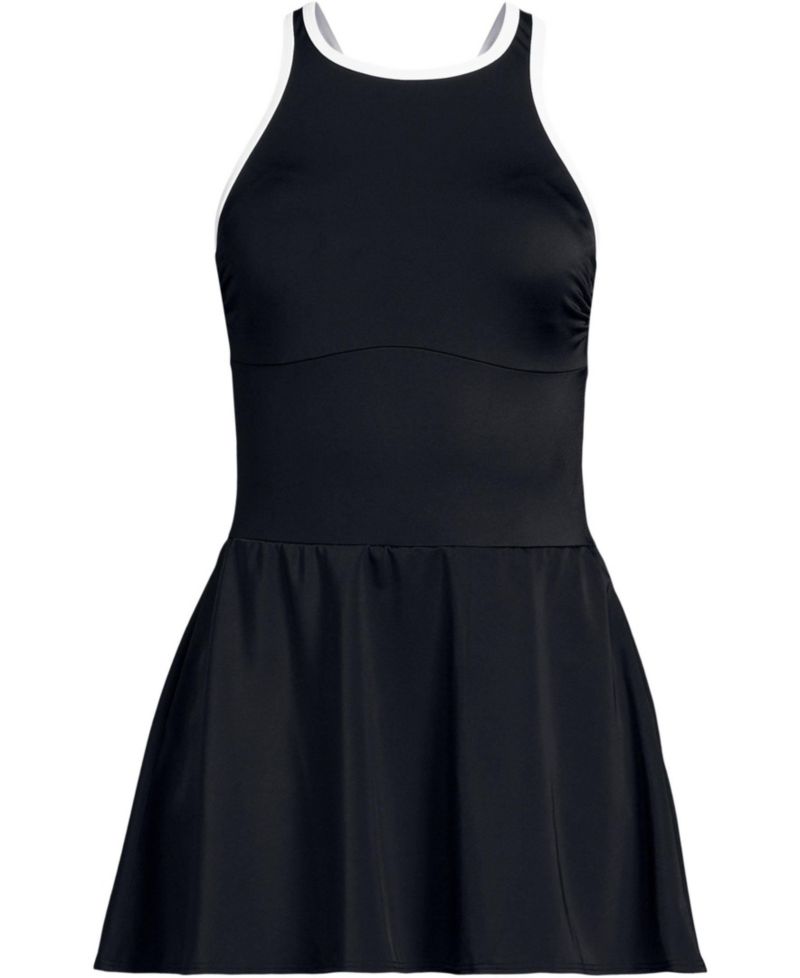 Petite Tugless High Neck Swim Dress Swimsuit