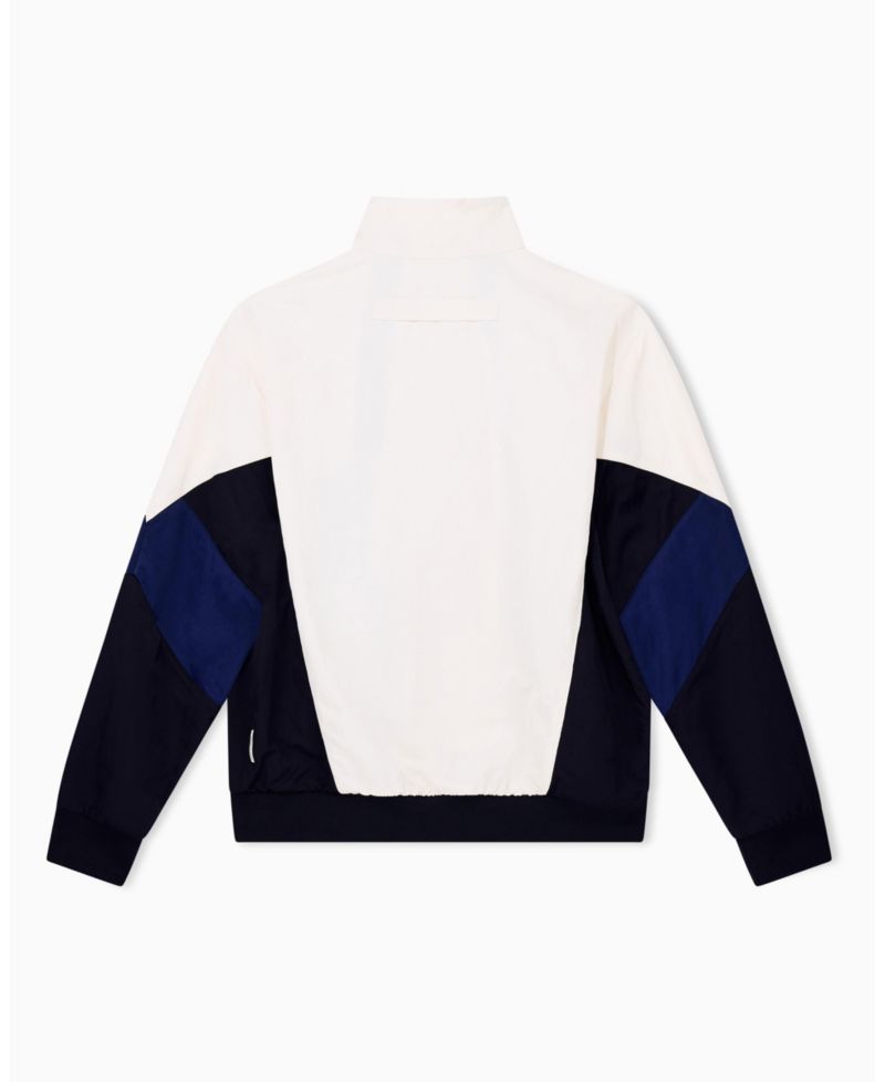 Men's Nylon Chevron Color Block Jacket