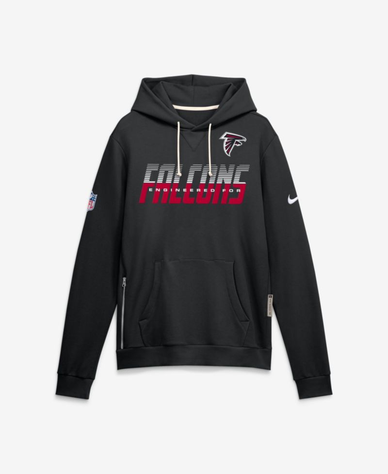 Men's Black Atlanta Falcons Sideline Standard Issue Top Prospect Dri-FIT Hoodie