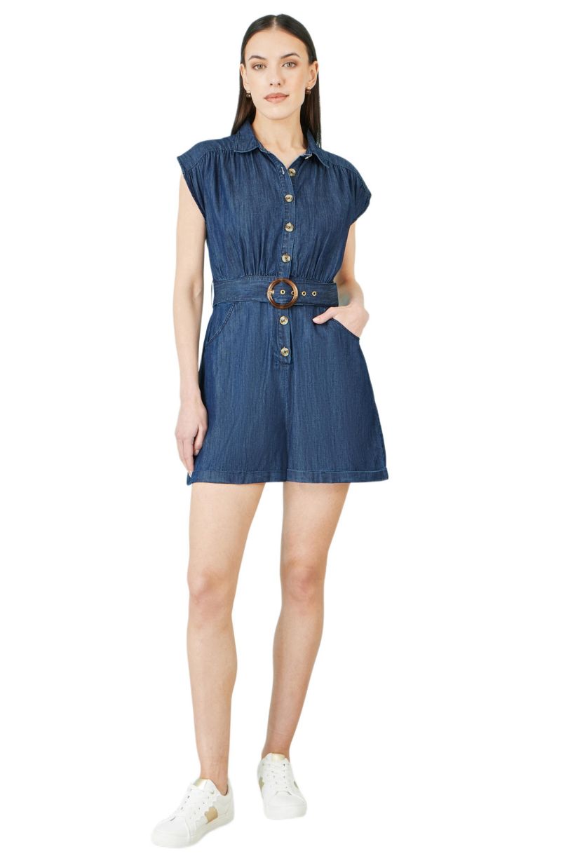 Women's Chambray Cotton Playsuit