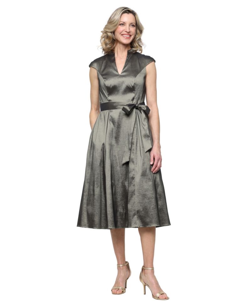 Women's Belted A-Line Dress
