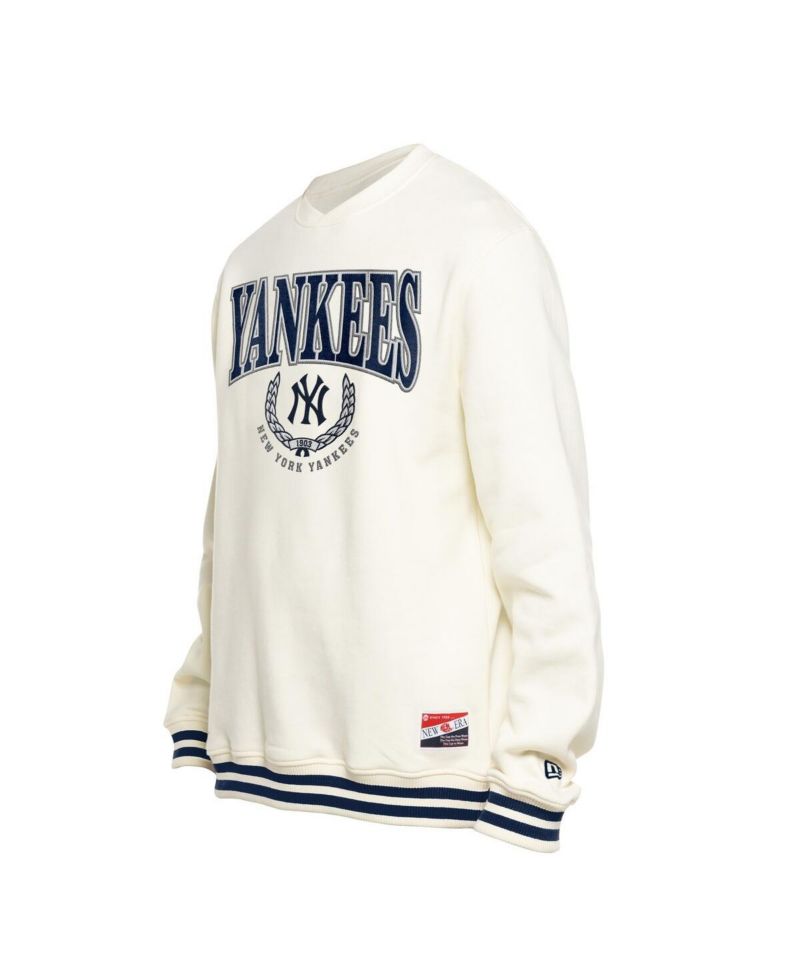 Men's White New York Yankees Throwback Sweatshirt