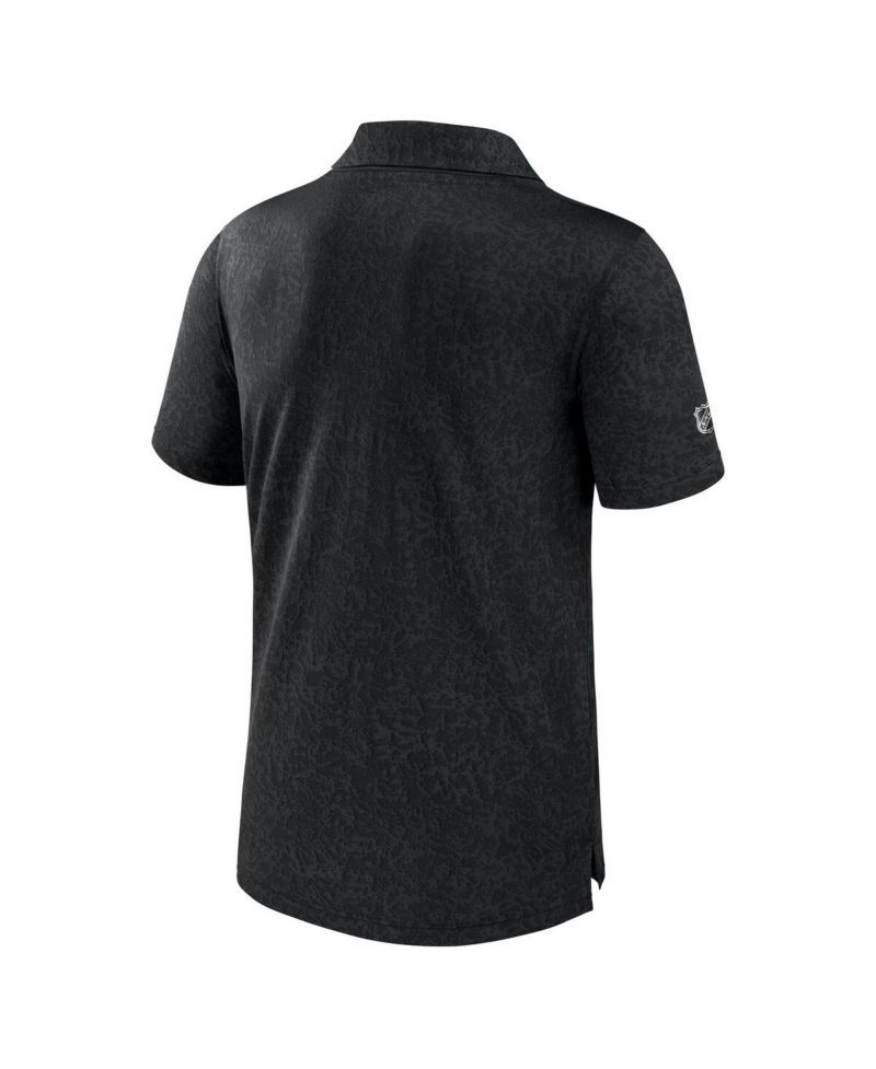 Men's Black Boston Bruins Authentic Pro Jacquard Polo