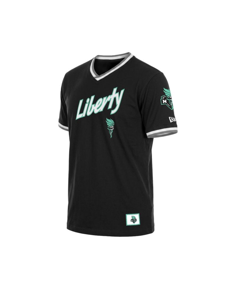 Men's and Women's Black New York Liberty Sport Classics Capsule V-Neck Fashion Jersey