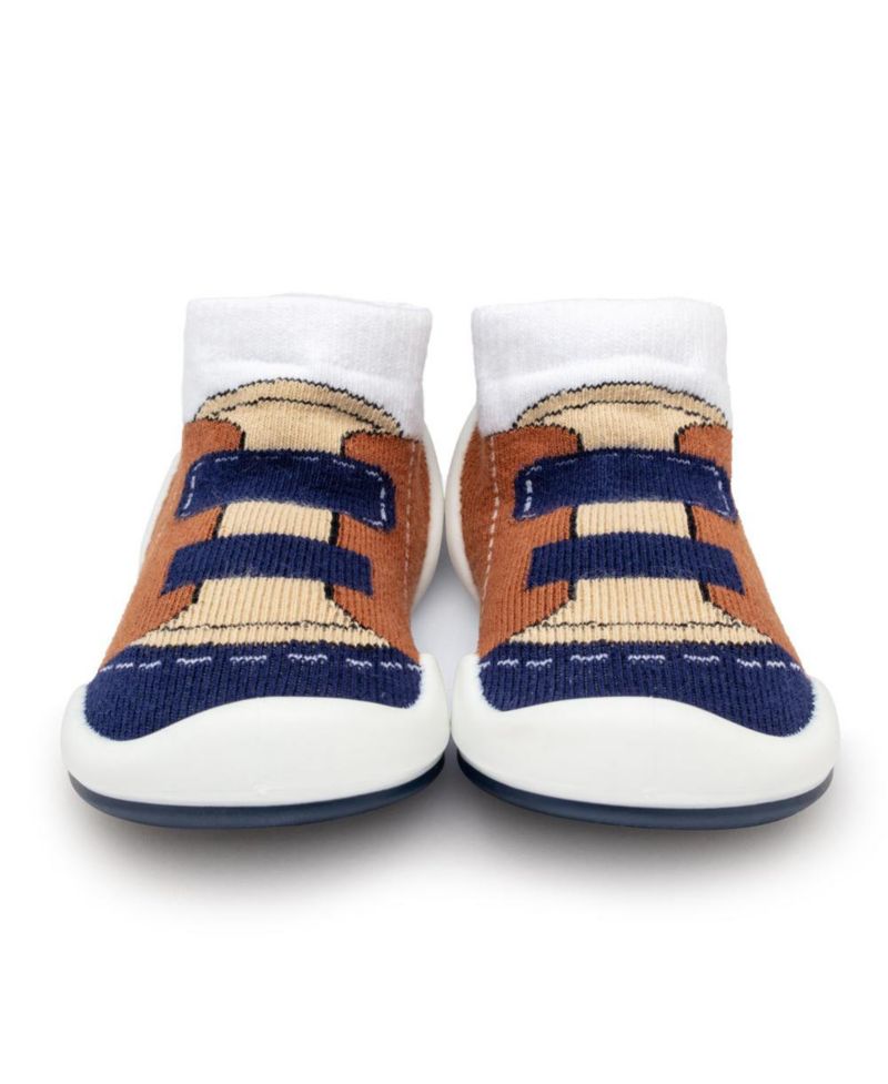 Infant Boys Breathable Washable Non-Slip Sock Shoes Walker - Brown