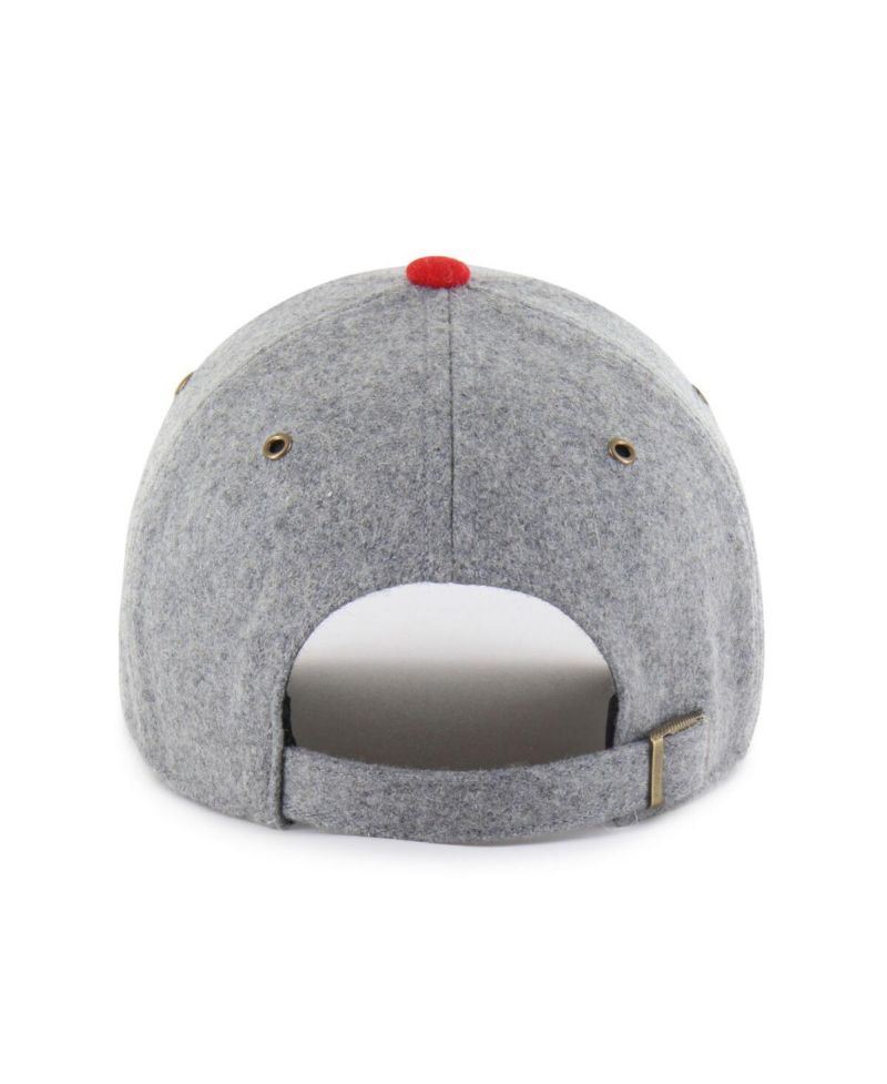 Men's Gray/Red Los Angeles Angels Golden Age Wool Clean Up Adjustable Hat