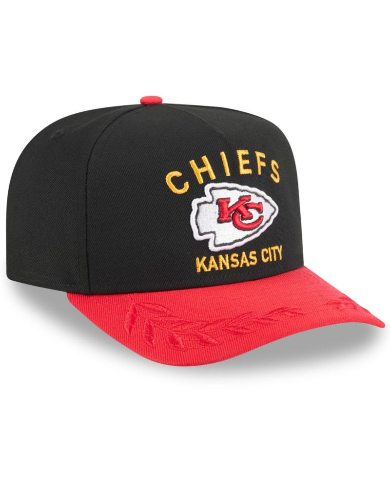 Men's Black/Red Kansas City Chiefs 2025 NFL Draft A-Frame 9FIFTY Snapback Hat