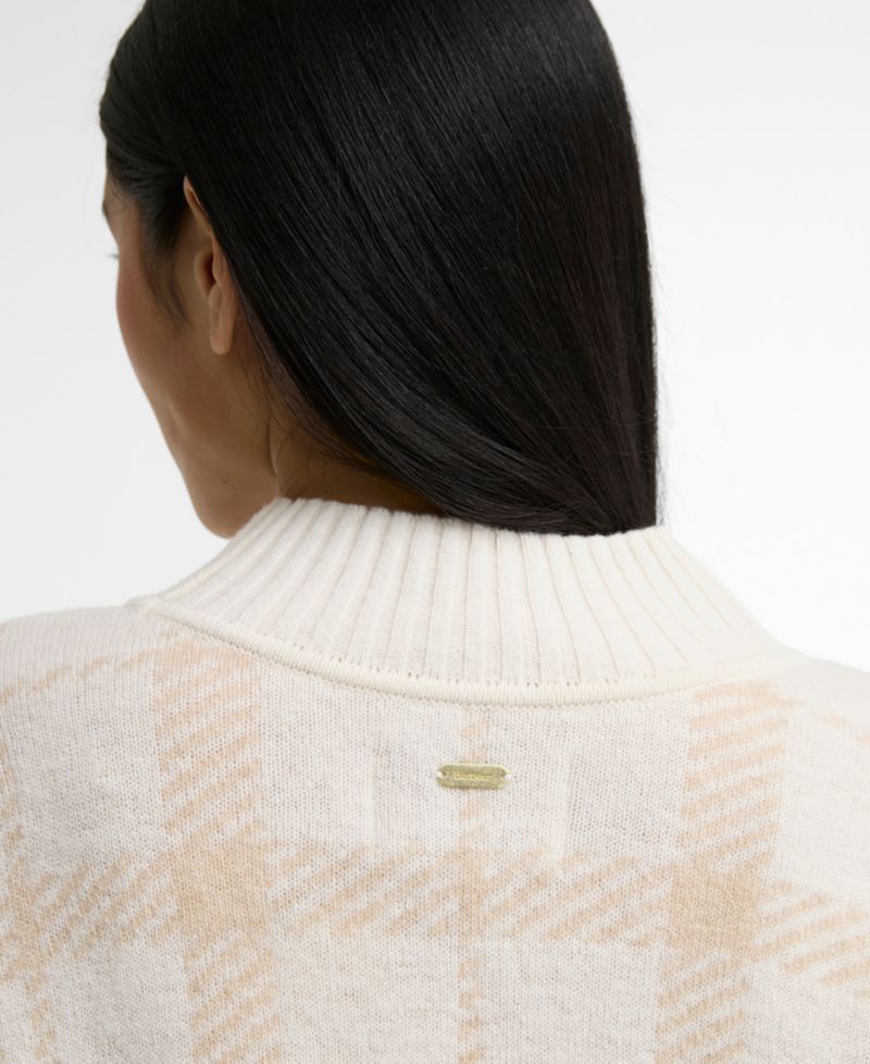 Women's Delilah Mock Neck Tartan Wool-Blend Sweater