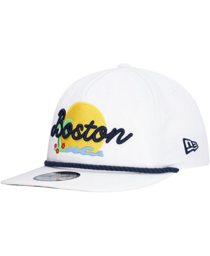 Men's White Boston Red Sox Paradise Golfer Adjustable Hat