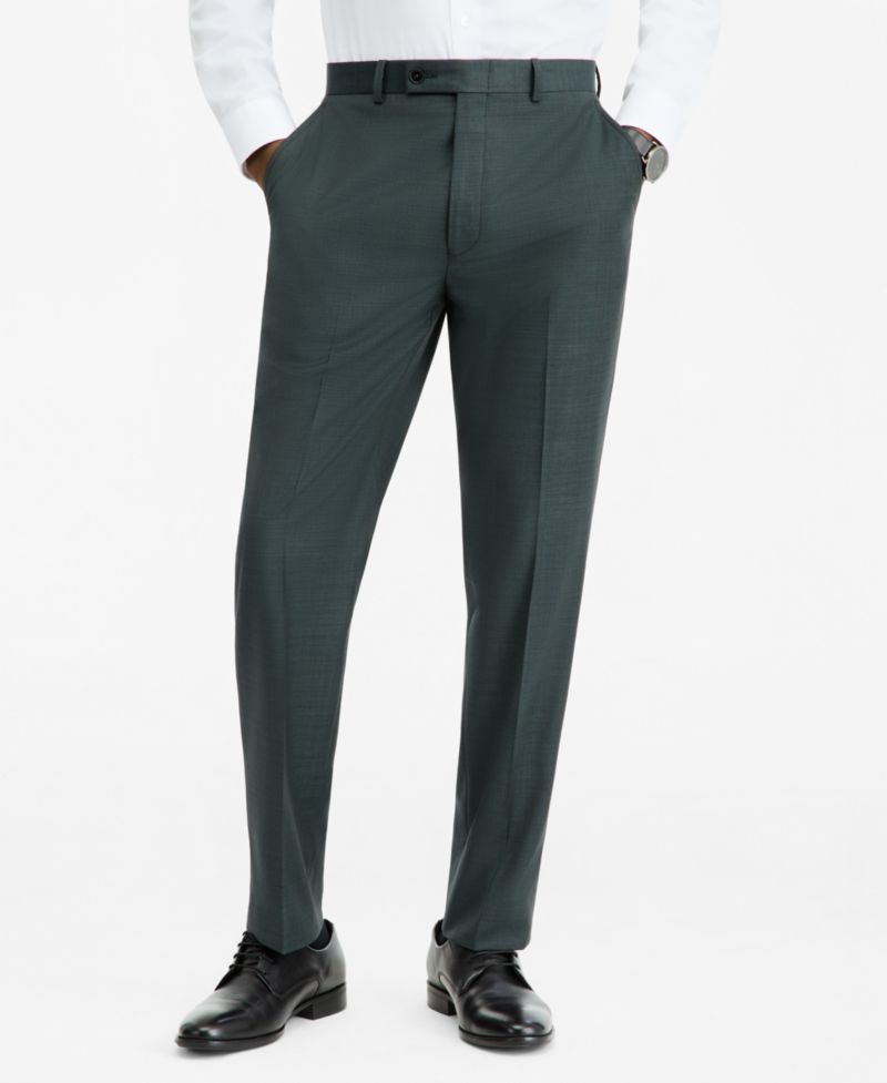 Men's Slim-Fit Wool-Blend Suit Pants