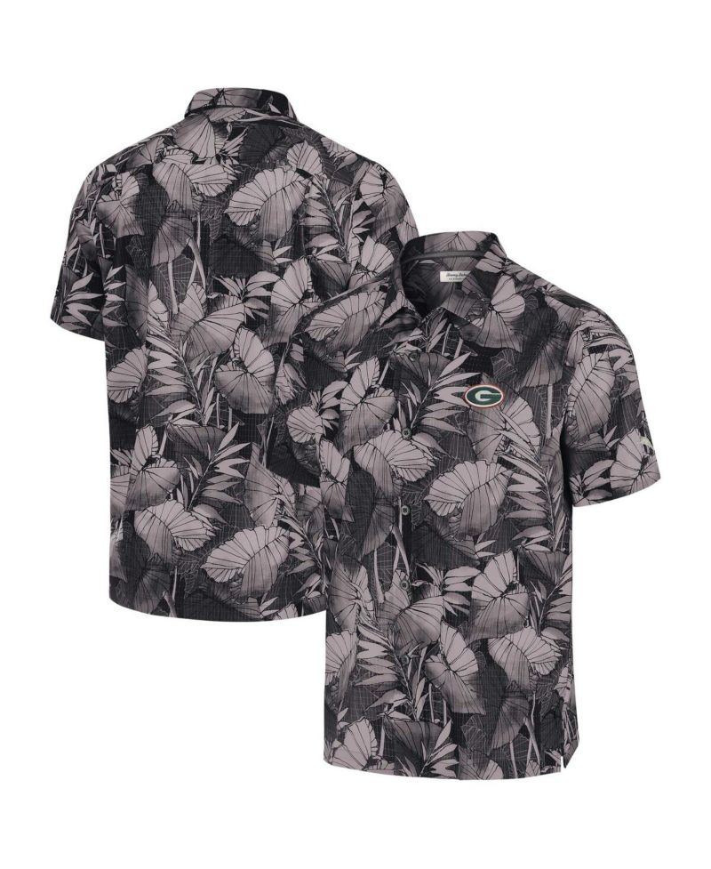 Men's Black Georgia Bulldogs Coast Nuevo Fronds Button-Up Shirt