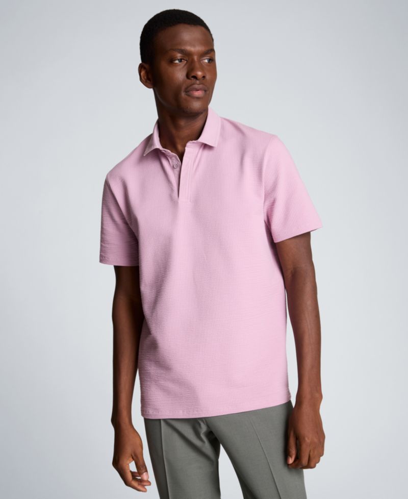 Men's Cotton-Blend Short-Sleeve Polo Shirt
