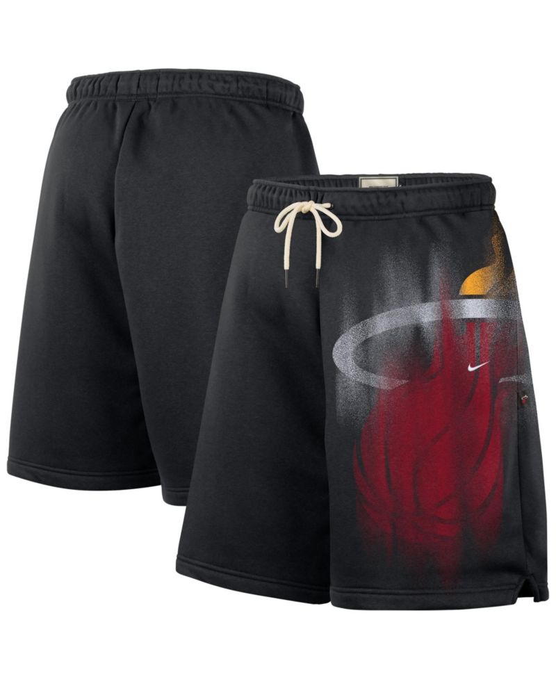 Men's Black Miami Heat 2026 Standard Issue Practice Icon Fleece Shorts