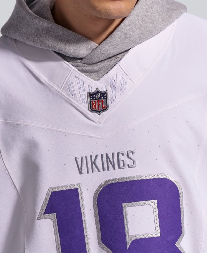 Men's Justin Jefferson White Minnesota Vikings Alternate Vapor F.U.S.E. Elite Player Jersey