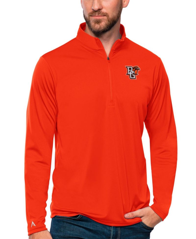 Men's Orange Bowling Green St. Falcons Tribute Quarter-Zip Sweatshirt