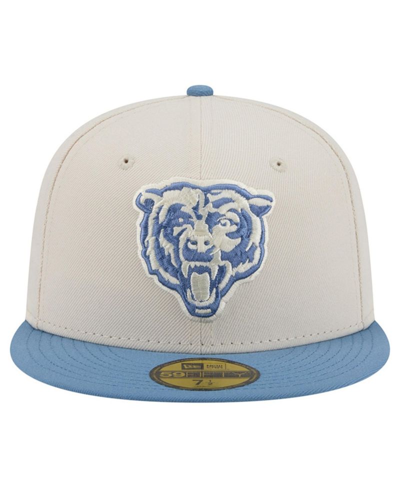 Men's Cream/Blue Chicago Bears Color Pack 59FIFTY Fitted Hat