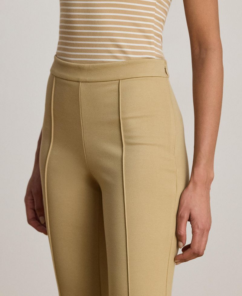 Petite Twill Flare Ankle Pants