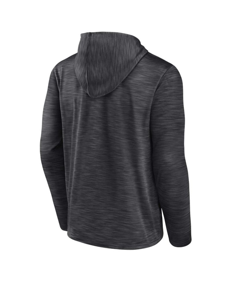 Men's Heather Charcoal Brooklyn Nets Fast Break Pullover Hoodie