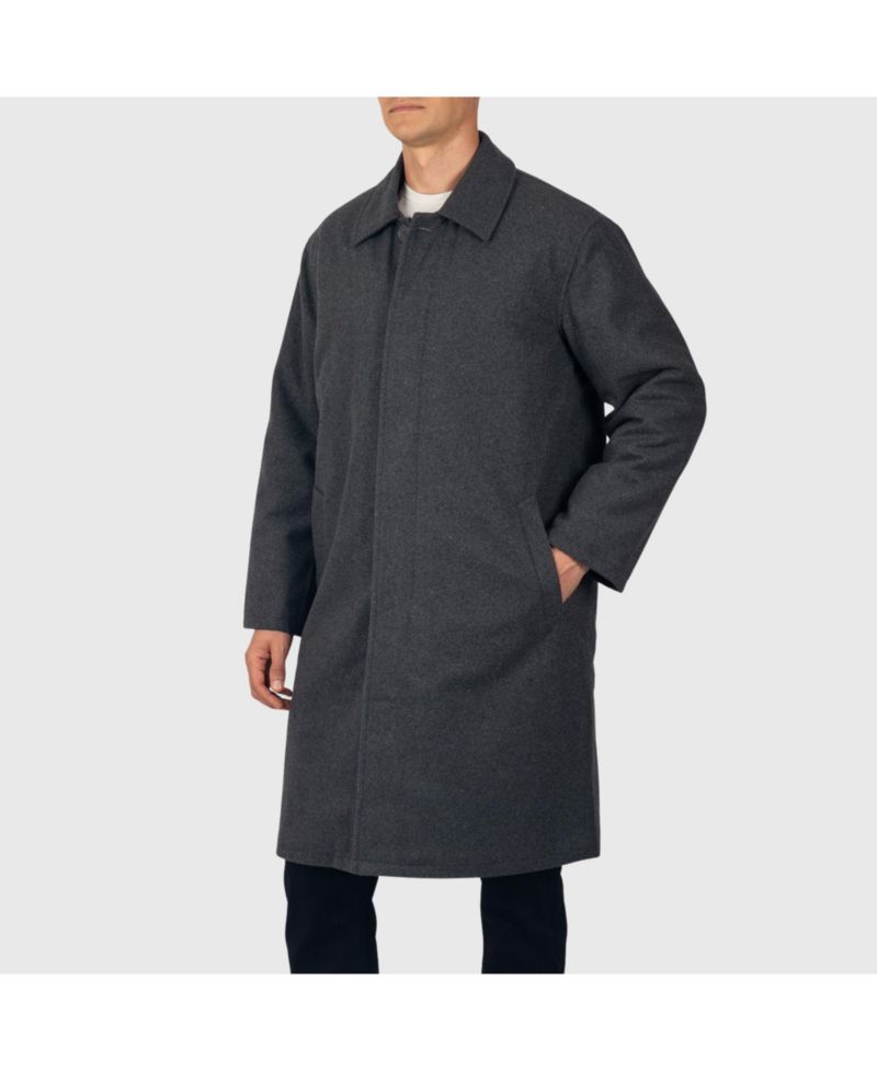 Men's Zach Men s Wool Blend Overcoat - Knee-Length Trench Coat, Runs Large for Layering Over Suits or Sweaters