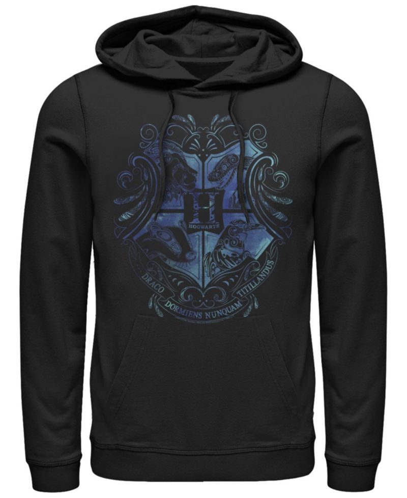 Men's Deathly Hallows 2 Hogwarts Fleece Pullover Hoodie
