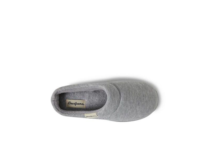 Women's Lacey Rib Knit House Shoe Clog Slipper