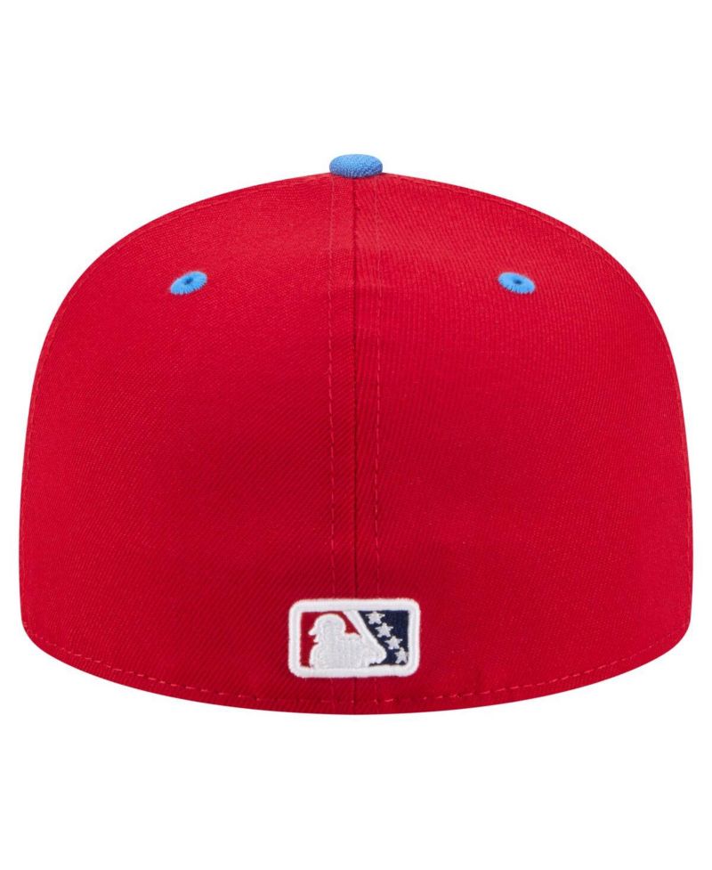 Men's Red Jacksonville Jumbo Shrimp Authentic Collection 59FIFTY Fitted Hat