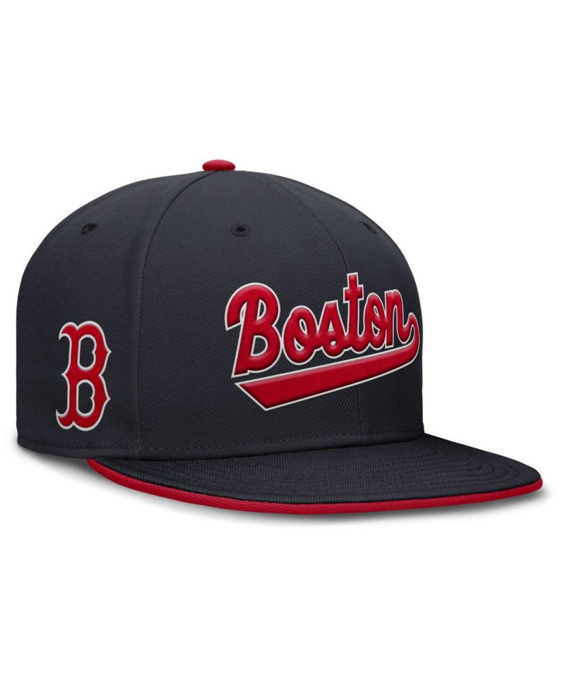 Men's Navy Boston Red Sox True Performance Fitted Hat
