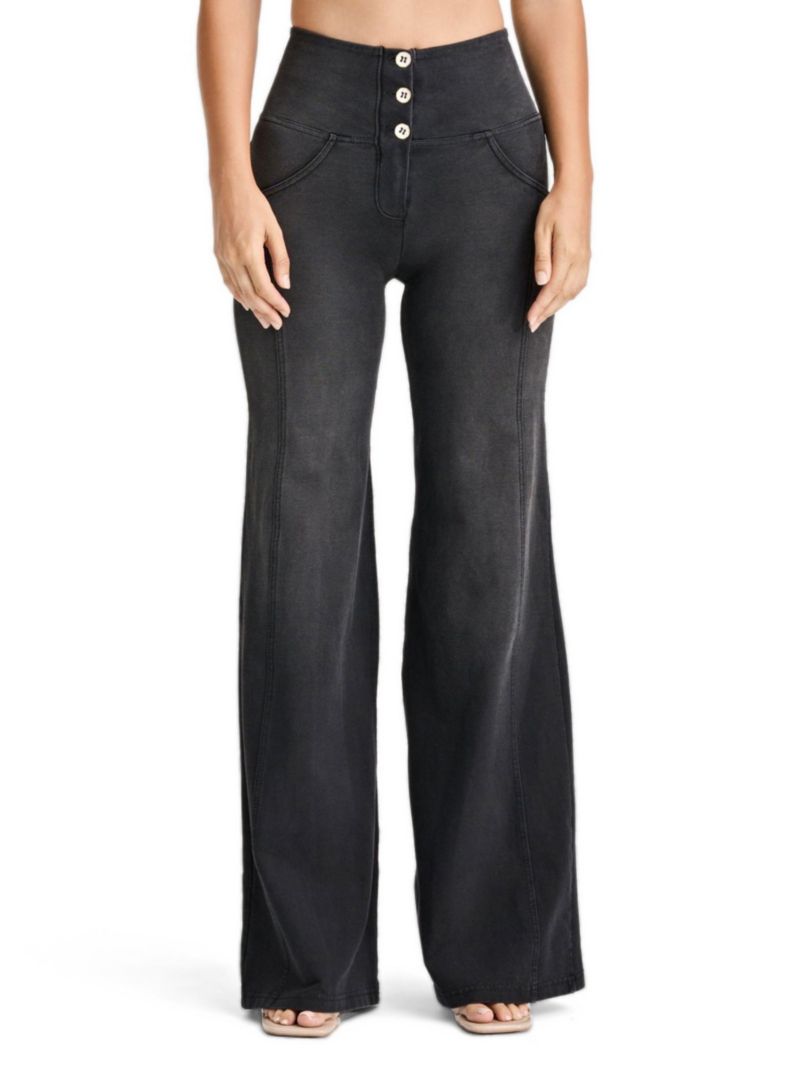 Women's High-Rise Sculpting Palazzo Flare Jeans