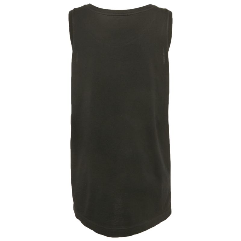 Women's Black Slogan Print Jersey Tank Top