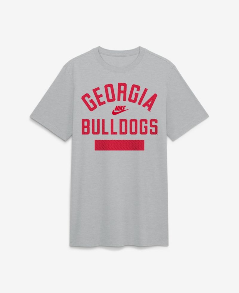 Men's Heather Gray Georgia Bulldogs Arch Wordmark Legacy Tri-Blend T-Shirt