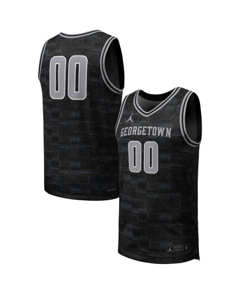 Men's 00 Black Georgetown Hoyas Replica Basketball Jersey