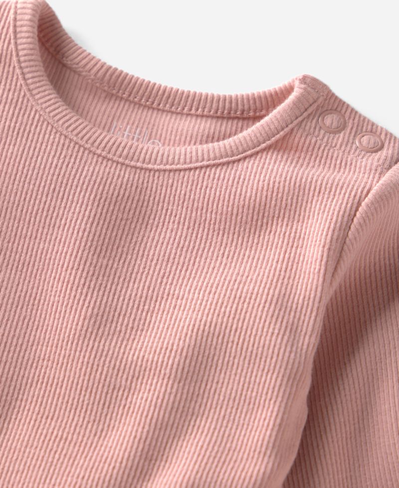 Baby Girls' Cotton Long-Sleeve Bodysuit, 2-Pack