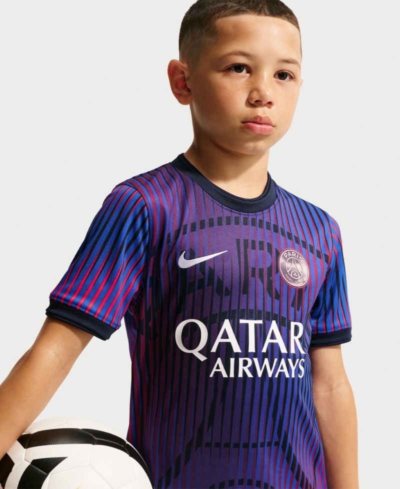 Big Boys and Girls Navy Paris Saint-Germain 2026/27 Dri-FIT Pre-Match Jersey