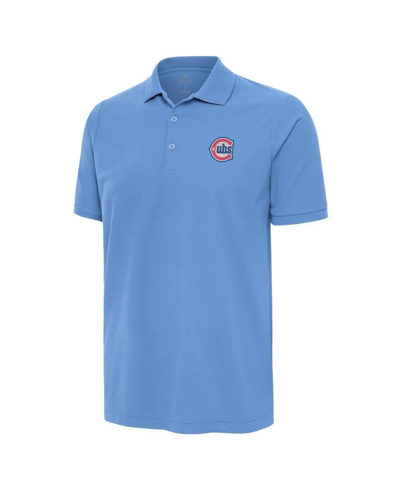 Men's Powder Blue Chicago Cubs Alternate Logo Legacy Pique Polo Shirt