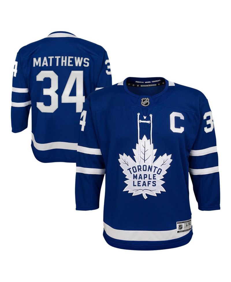 Big Boys and Girls Auston Matthews Blue Toronto Maple Leaves Home Premier Player Jersey