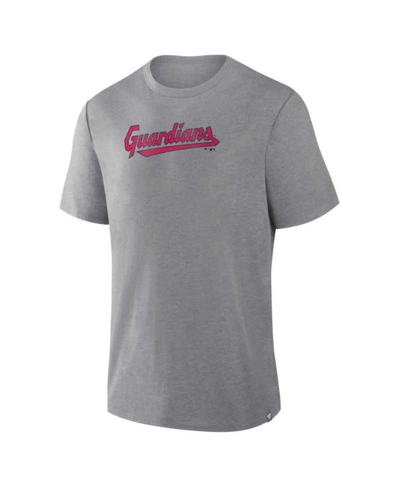 Men's Heather Gray Cleveland Guardians Play Tribute Tri-Blend T-Shirt