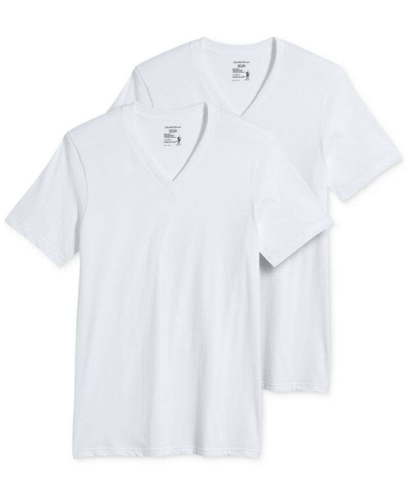 Men's Big & Tall Classic Tagless V-Neck Undershirt 2-pack