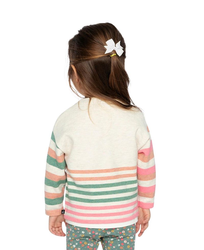 Little and Big Girl 6-8 Years Knitted Stripe Sweater