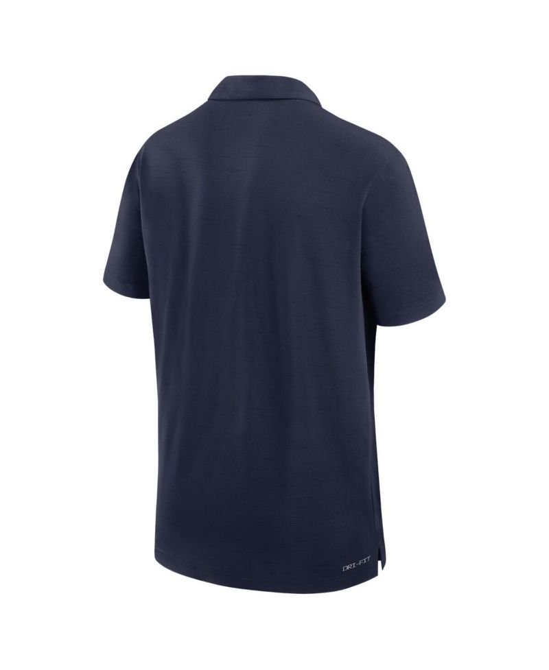 Men's Navy Michigan Wolverines Sideline Woven Performance Polo